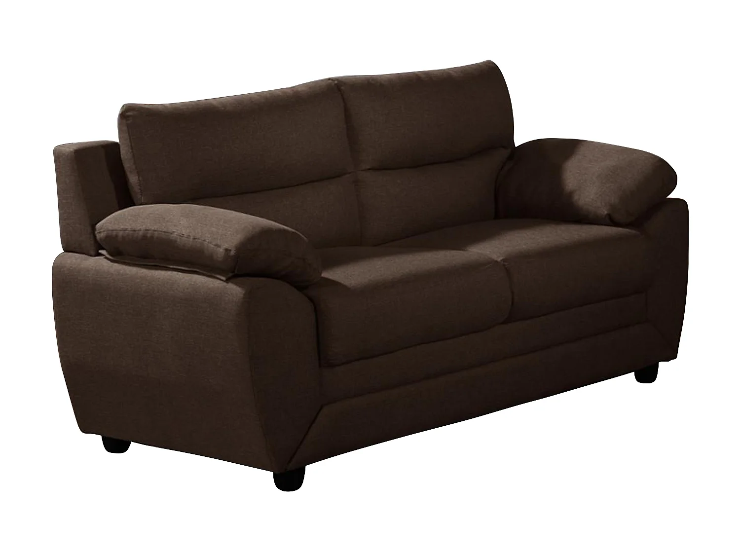 Canapé 2 places en tissu marron MANOA