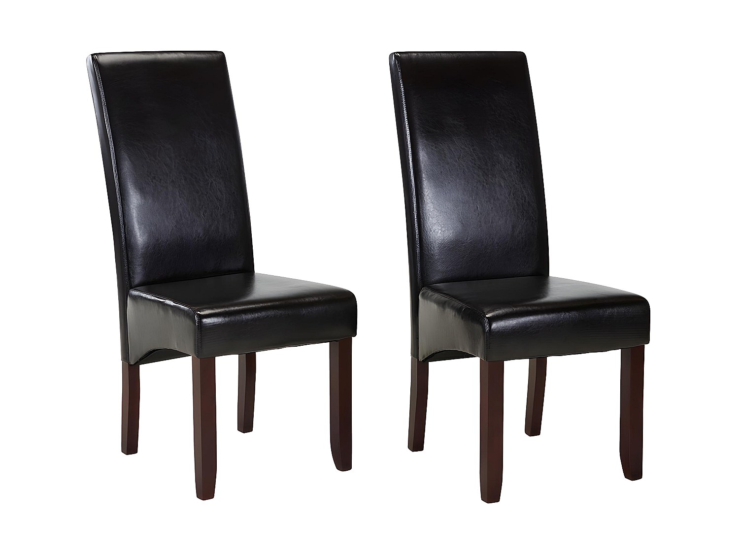 Vente-unique Stuhl 2er-Set - Kunstleder - Braun - Rovigo