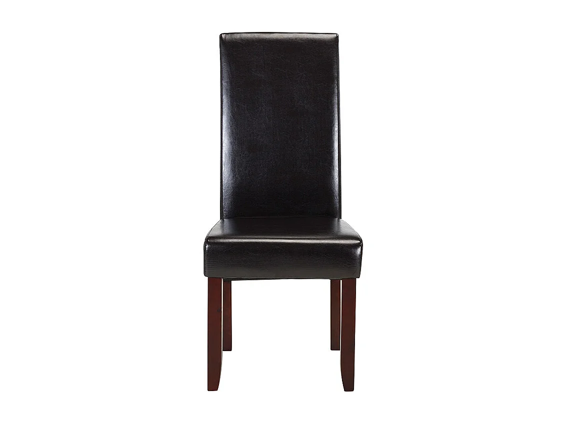 Sett med 2 ROVIGO-stoler - Blank brun skai - Mørke treføtter