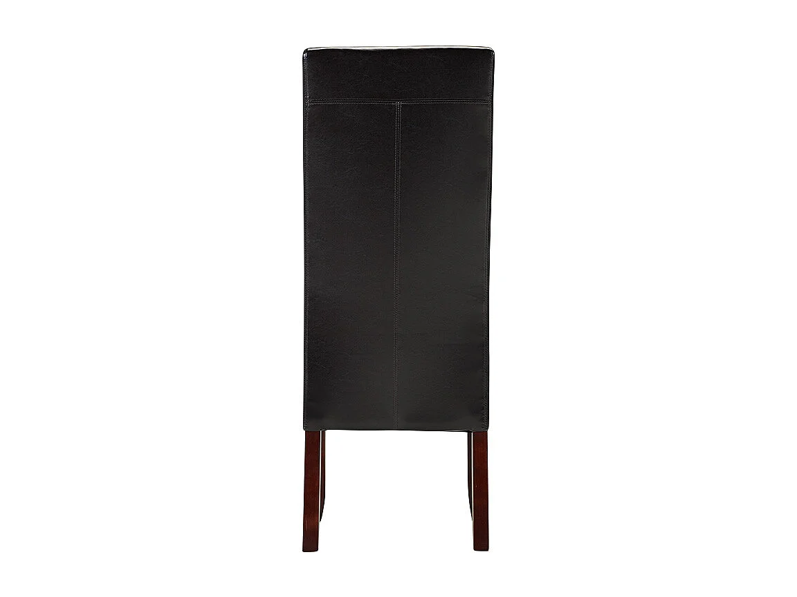 Sett med 2 ROVIGO-stoler - Blank brun skai - Mørke treføtter