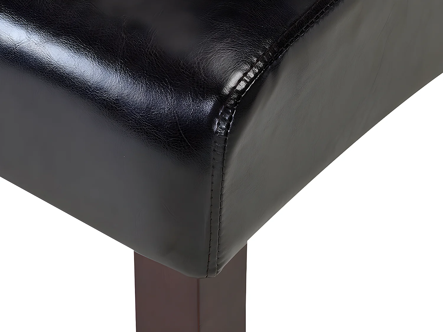 Sett med 2 ROVIGO-stoler - Blank brun skai - Mørke treføtter