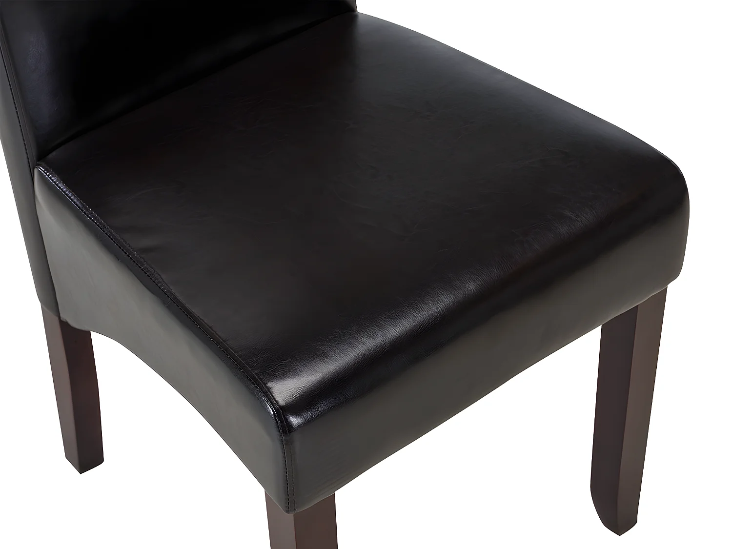 Sett med 2 ROVIGO-stoler - Blank brun skai - Mørke treføtter