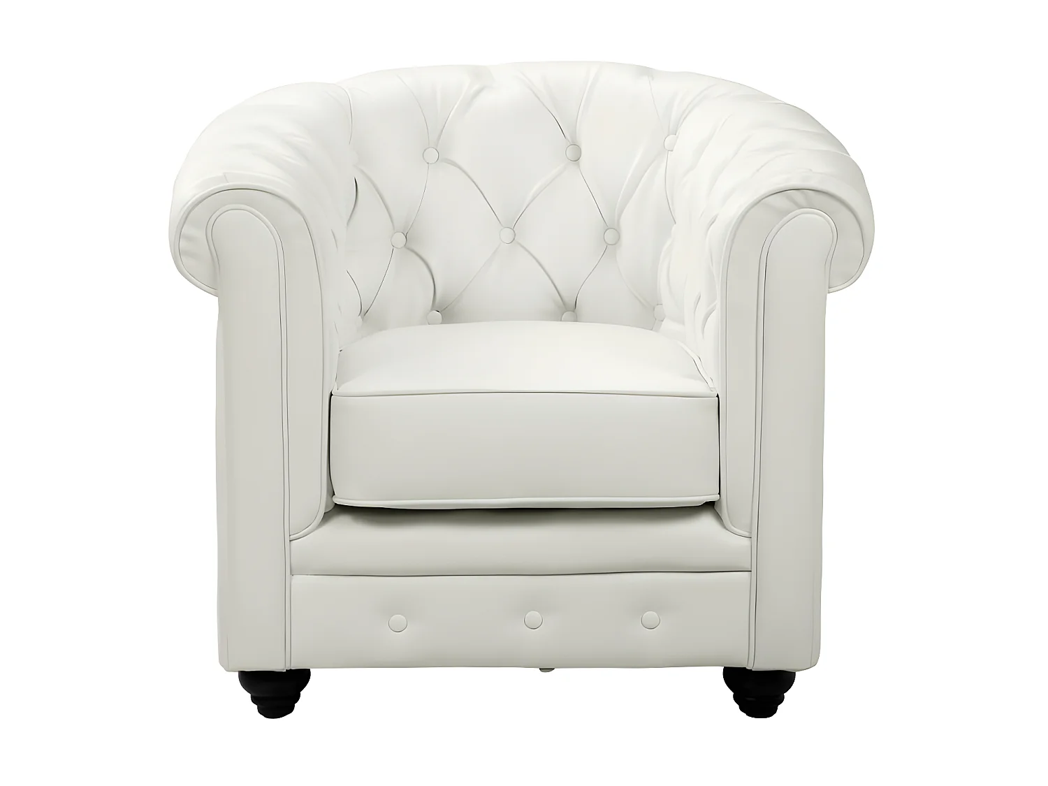 Fauteuil en simili CHESTERFIELD - Blanc