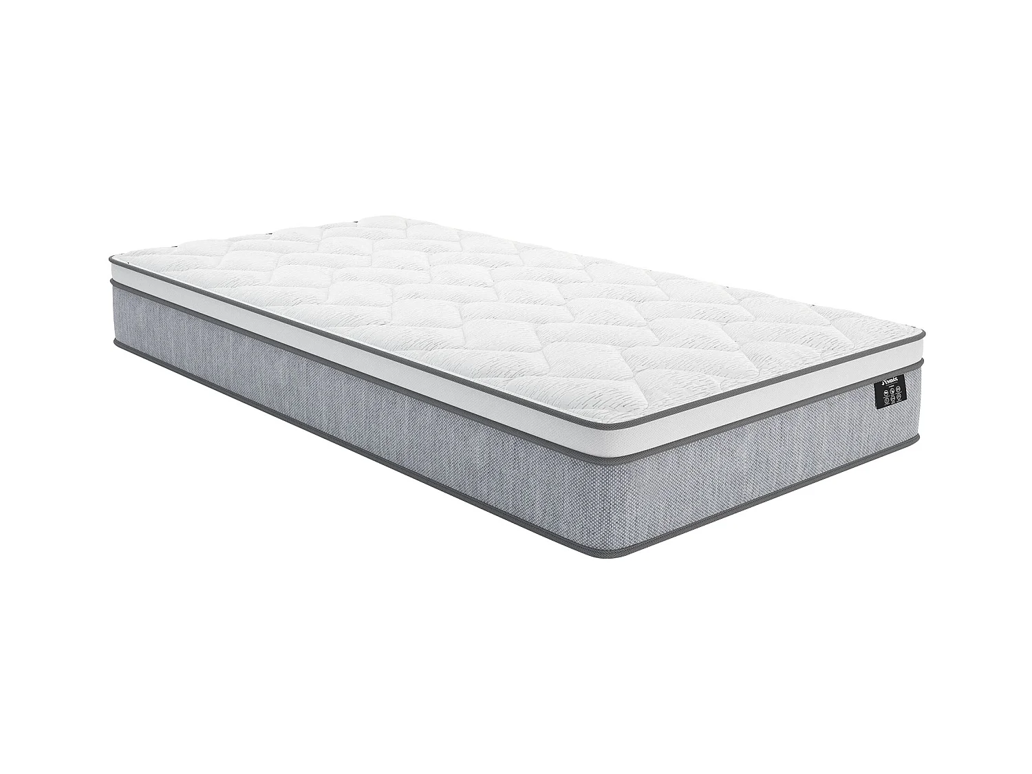 Matelas 90 x 200 cm ressorts ensachés ép.22cm - SERENITE de YSMÉE