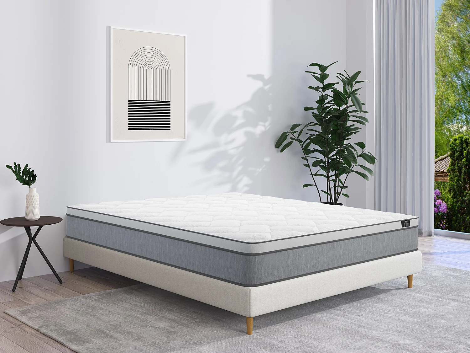 Matelas 140 x 200 cm ressorts ensachés ép.22cm - SERENITE de YSMÉE