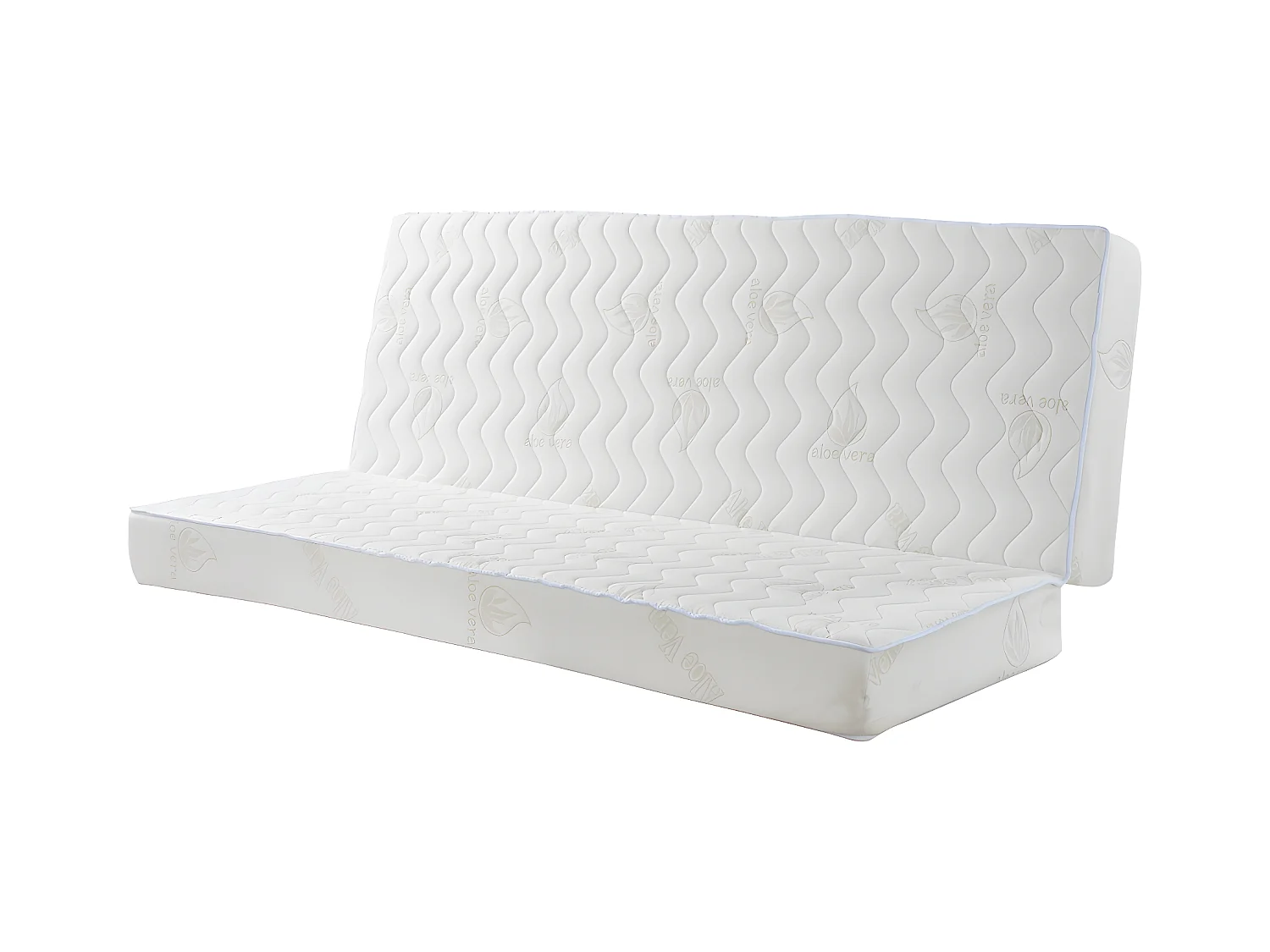 Matelas 130 x 190 cm clic-clac aloe vera ép.16cm - ALOHA de NATUREA