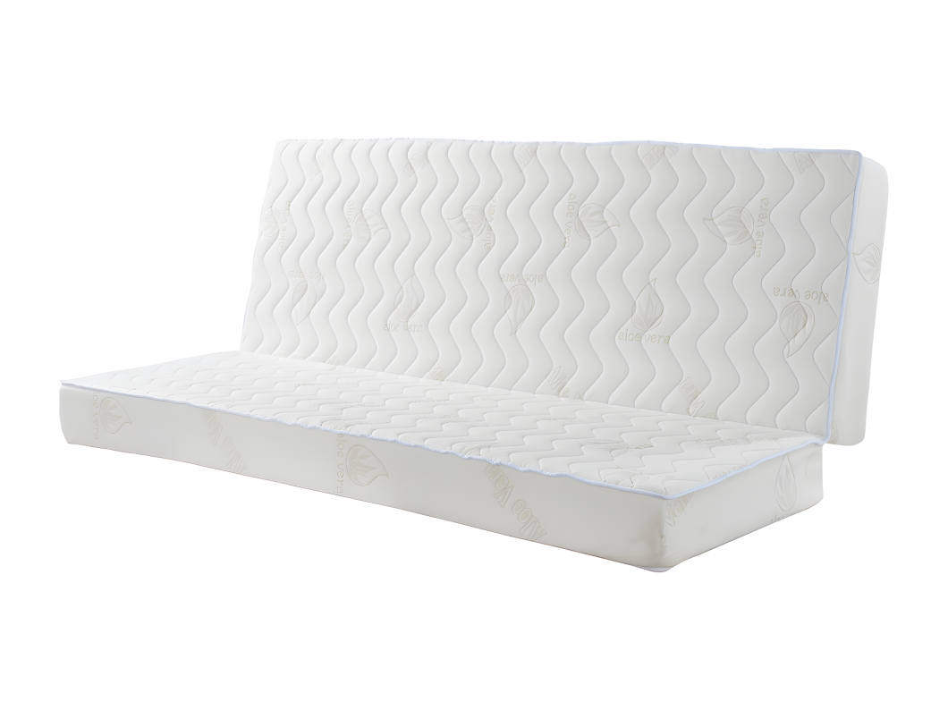 Matratze für Schlafsofa Klappsofa - 130 x 190 cm - 1 Zone - Härtegrad 2 -  Stärke 16 cm - ALOHA von NATUREA