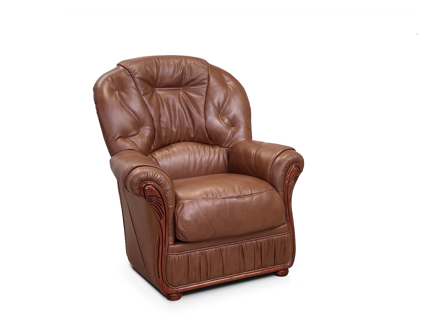Vente-unique Ledersessel - Büffelleder - Braun - Daphne