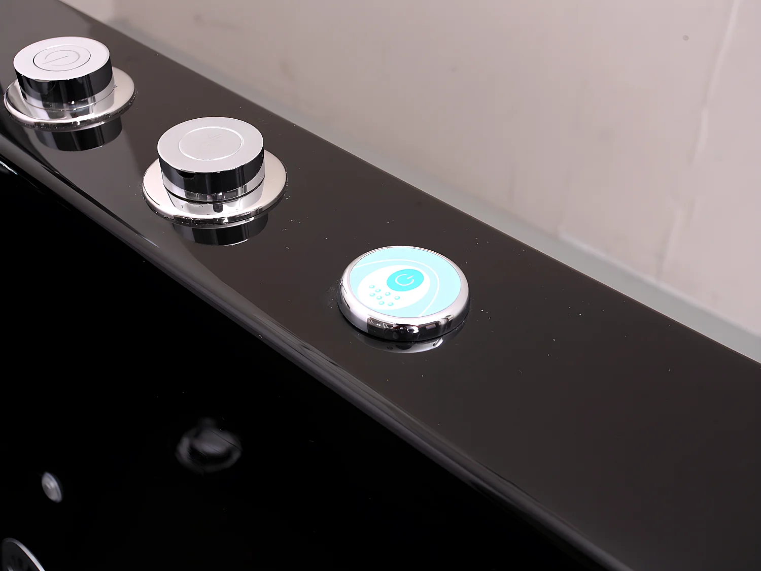 Bañera de hidromasaje acristalada con leds DYONA - 1 plaza - 260 L - 85x170x58cm - Negra