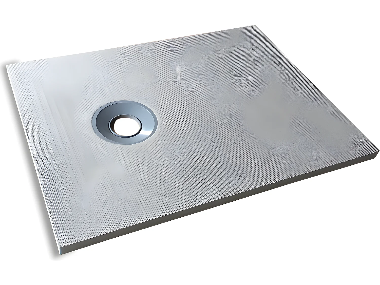 Receveur à carreler en polystyrène extrudé re-découplable avec siphon - 120 x 90 x 4 cm - DELOS