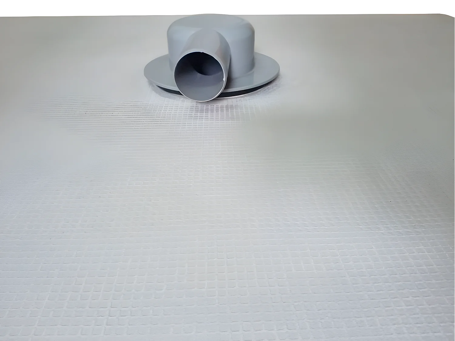 Receveur à carreler en polystyrène extrudé re-découplable avec siphon - 120 x 90 x 4 cm - DELOS