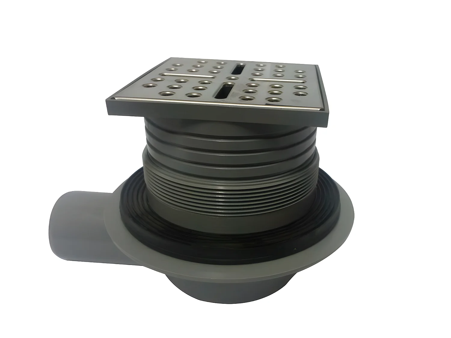 Receveur à carreler en polystyrène extrudé re-découplable avec siphon - 120 x 90 x 4 cm - DELOS