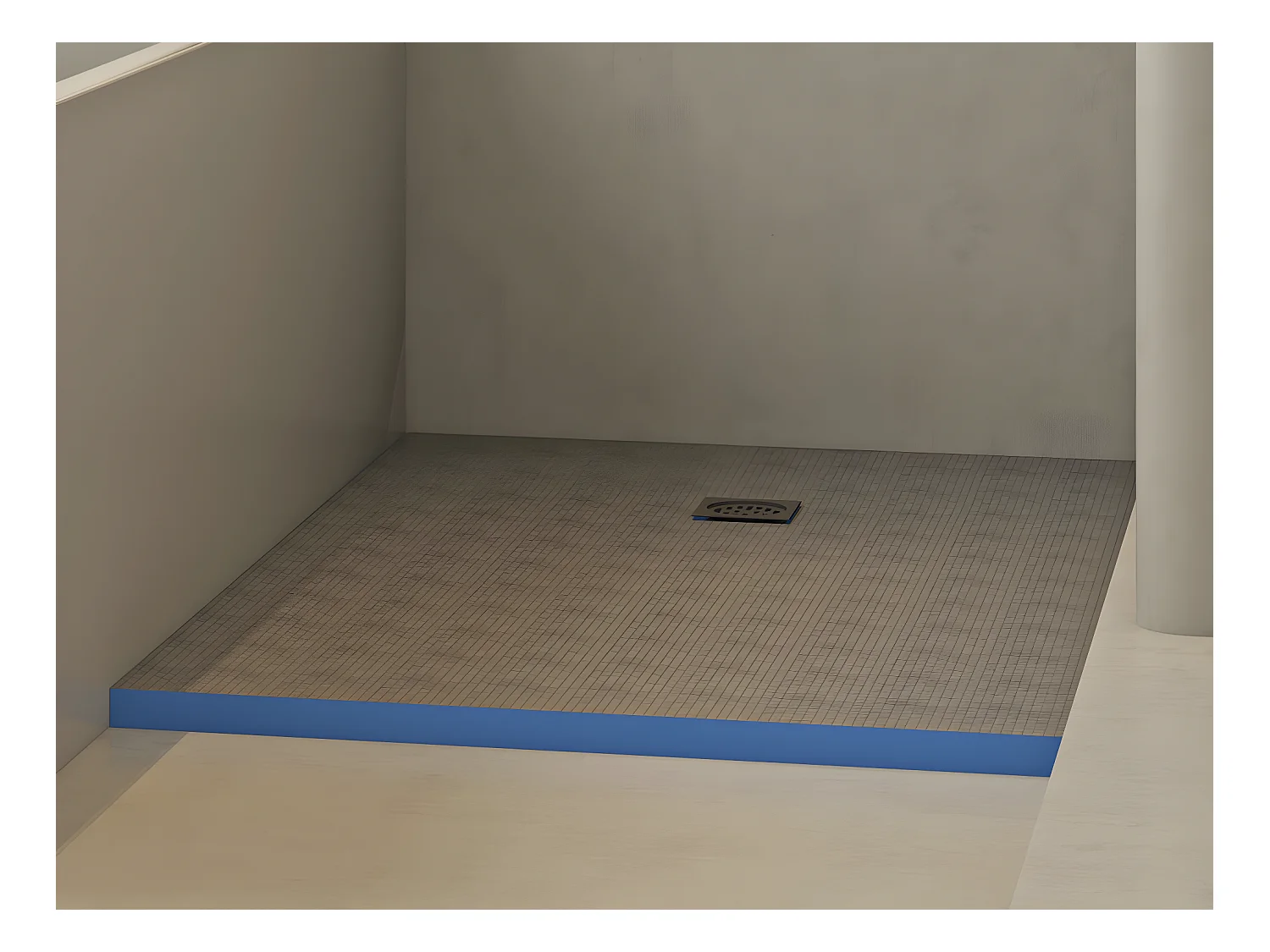 Piatto doccia pronto da piastrellare DELOS sifone fornito in dotazione - 1400 x 900 x 40 mm - Tagliabile