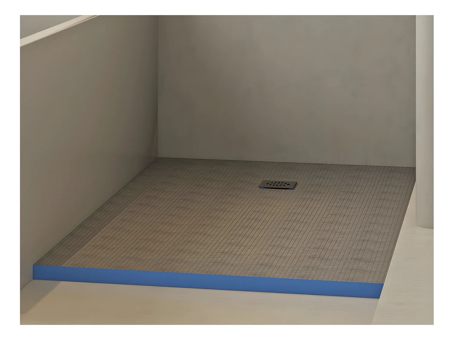 Receveur prêt à carreler découpable avec siphon - 160 x 90 x 4cm - Polystyrène extrudé - DELOS