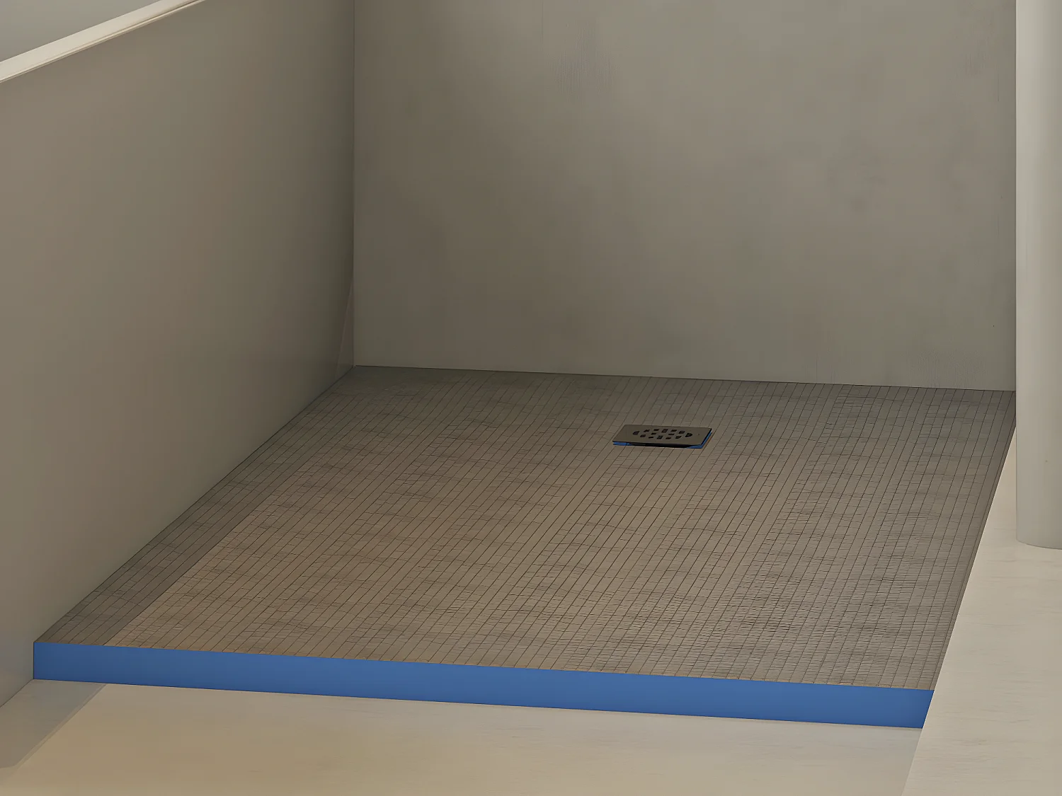 Base de duche em mosaico DELOS com sifão incluído - 1600x900x40mm -recortável