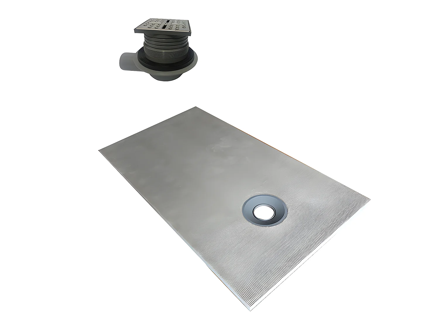 Base de duche em mosaico DELOS com sifão incluído - 1600x900x40mm -recortável