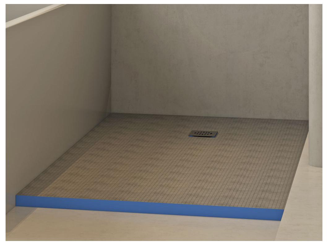 Receveur à carreler en polystyrène extrudé re-découplable - 160 x 90 x 4 cm - DELOS