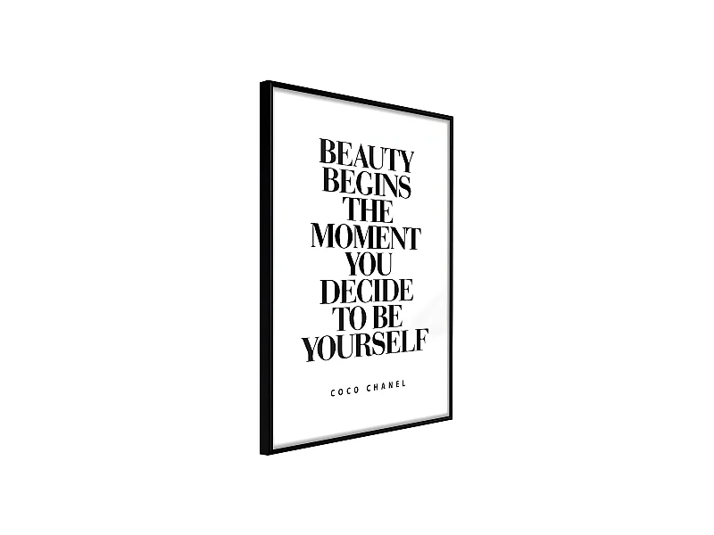 Affiche Murale Encadrée "Beginning of the Beauty" 30 x 42 cm Noir