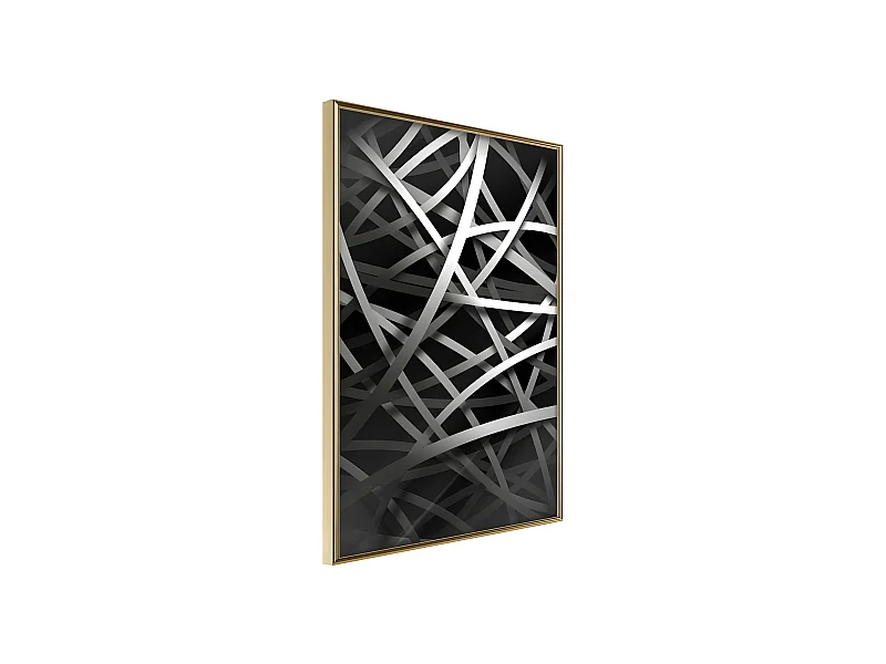 Affiche Murale Encadrée "Tangle" 40 x 60 cm Or