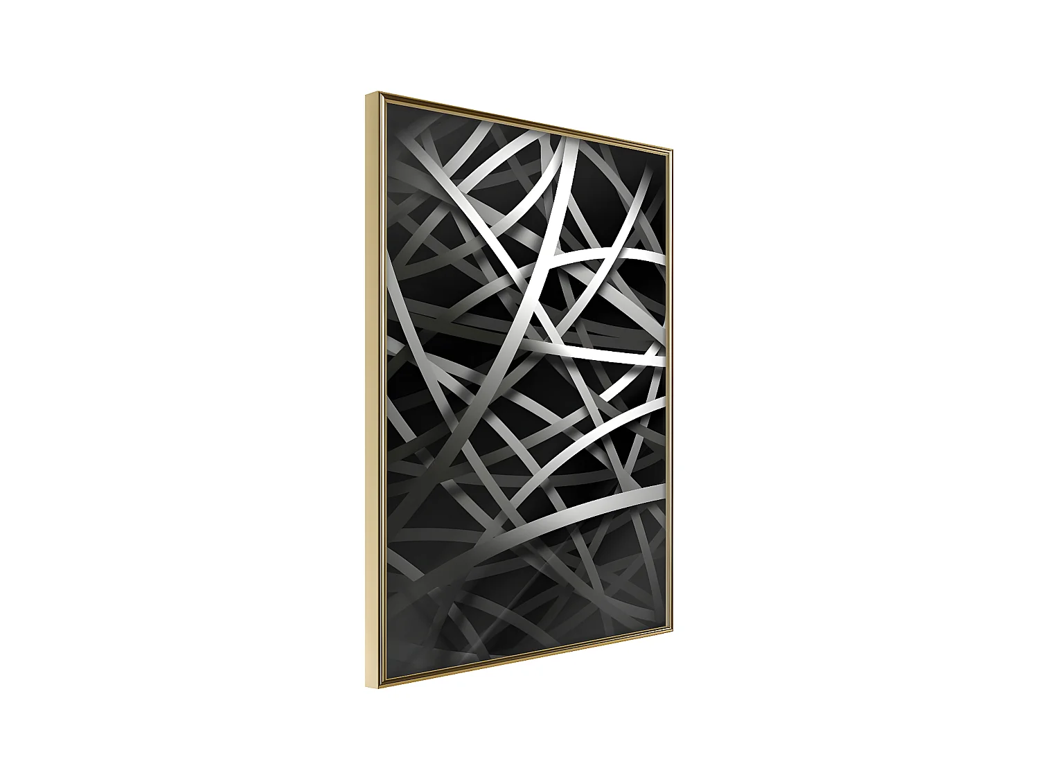 Affiche Murale Encadrée "Tangle" 40 x 60 cm Or