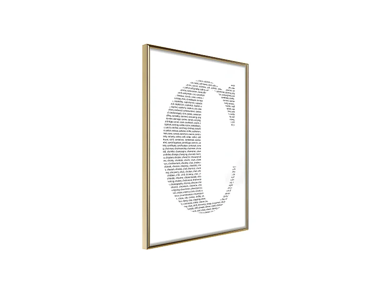 Affiche Murale Encadrée "Capital C" 30 x 42 cm Or