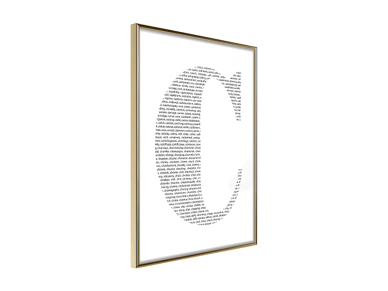 Affiche Murale Encadrée "Capital C" 30 x 42 cm Or