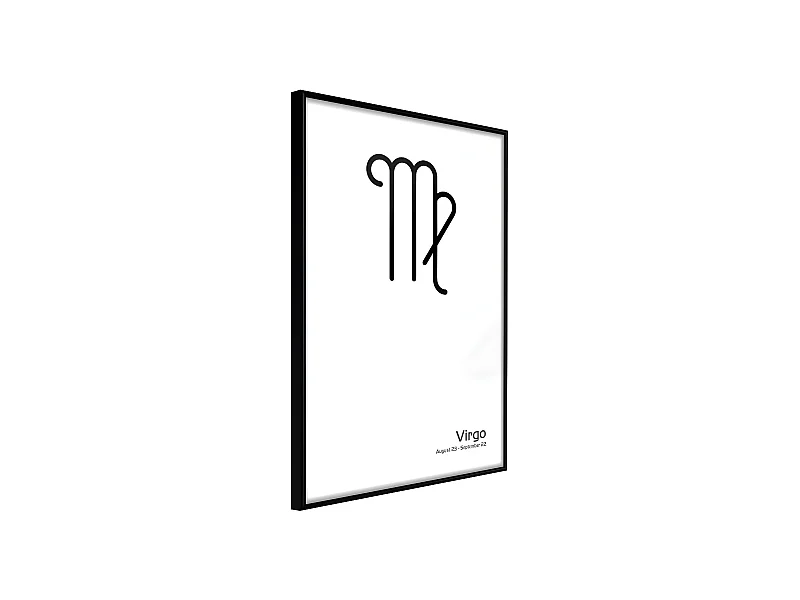 Affiche Murale Encadrée "Zodiac Virgo II" 21 x 30 cm Noir
