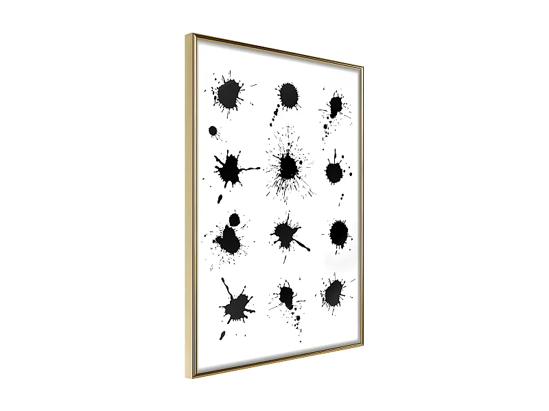 Affiche Murale Encadrée "Paintball" 21 x 30 cm Or