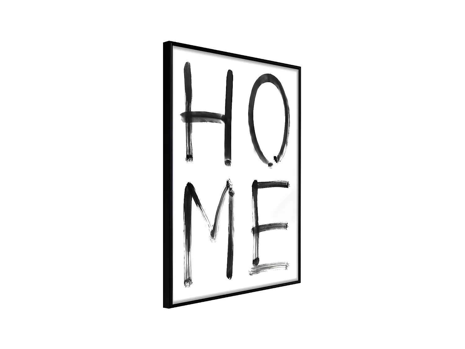 Affiche Murale Encadrée "Simply Home" 21 x 30 cm Noir