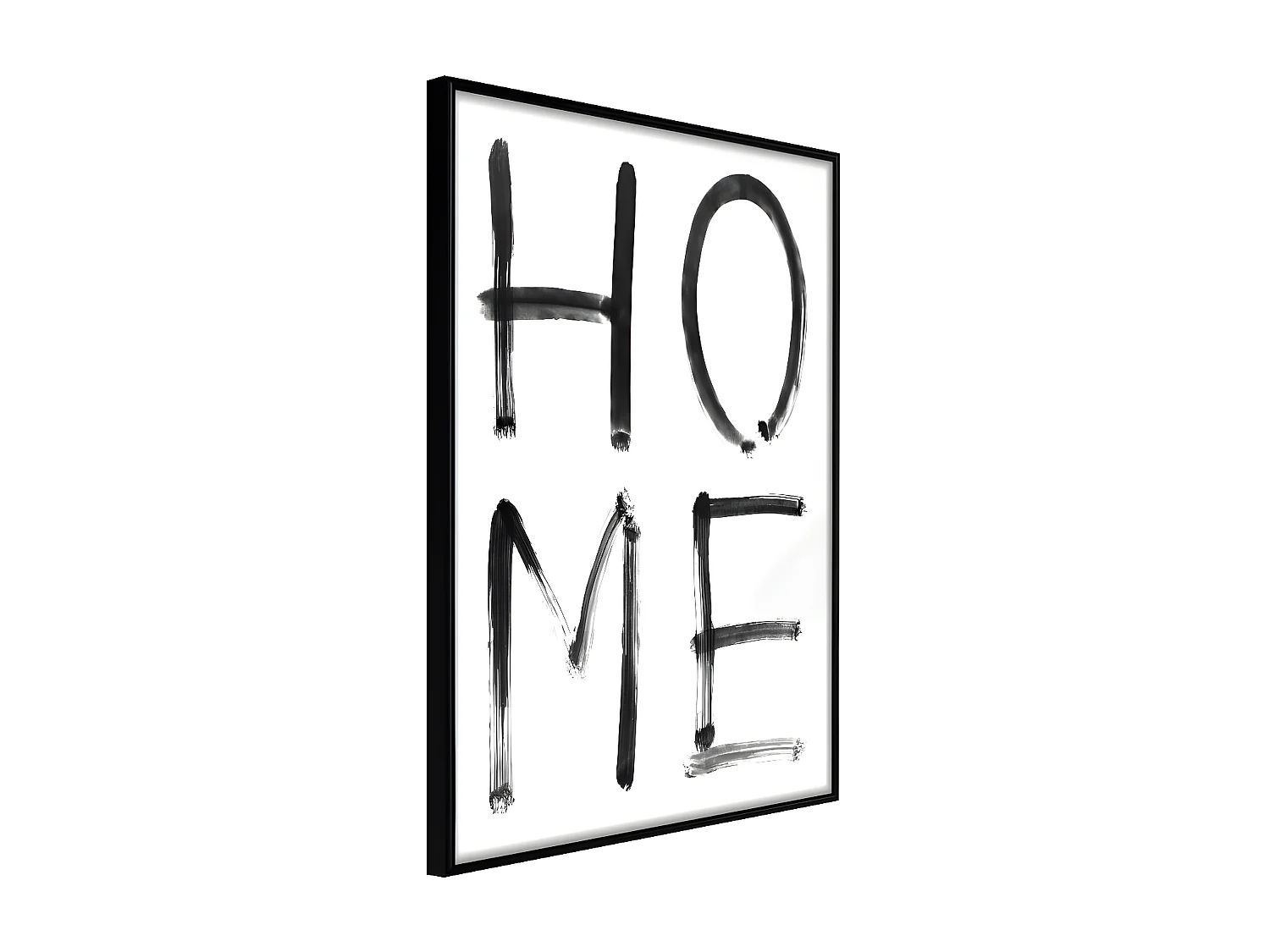 Affiche Murale Encadrée "Simply Home" 21 x 30 cm Noir