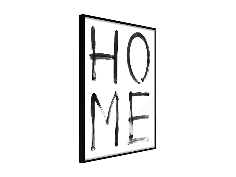 Affiche Murale Encadrée "Simply Home" 21 x 30 cm Noir