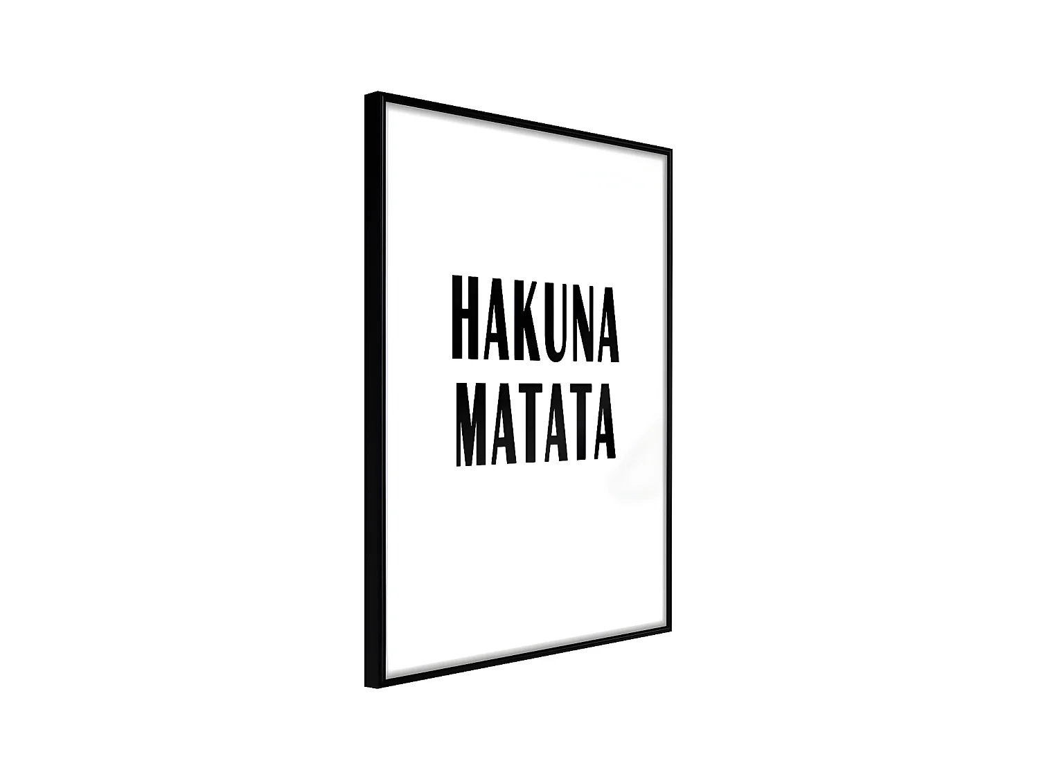 Affiche Murale Encadrée "Hakuna Matata" 30 x 42 cm Noir