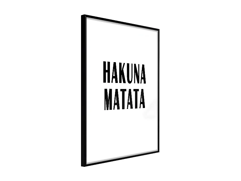 Affiche Murale Encadrée "Hakuna Matata" 30 x 42 cm Noir