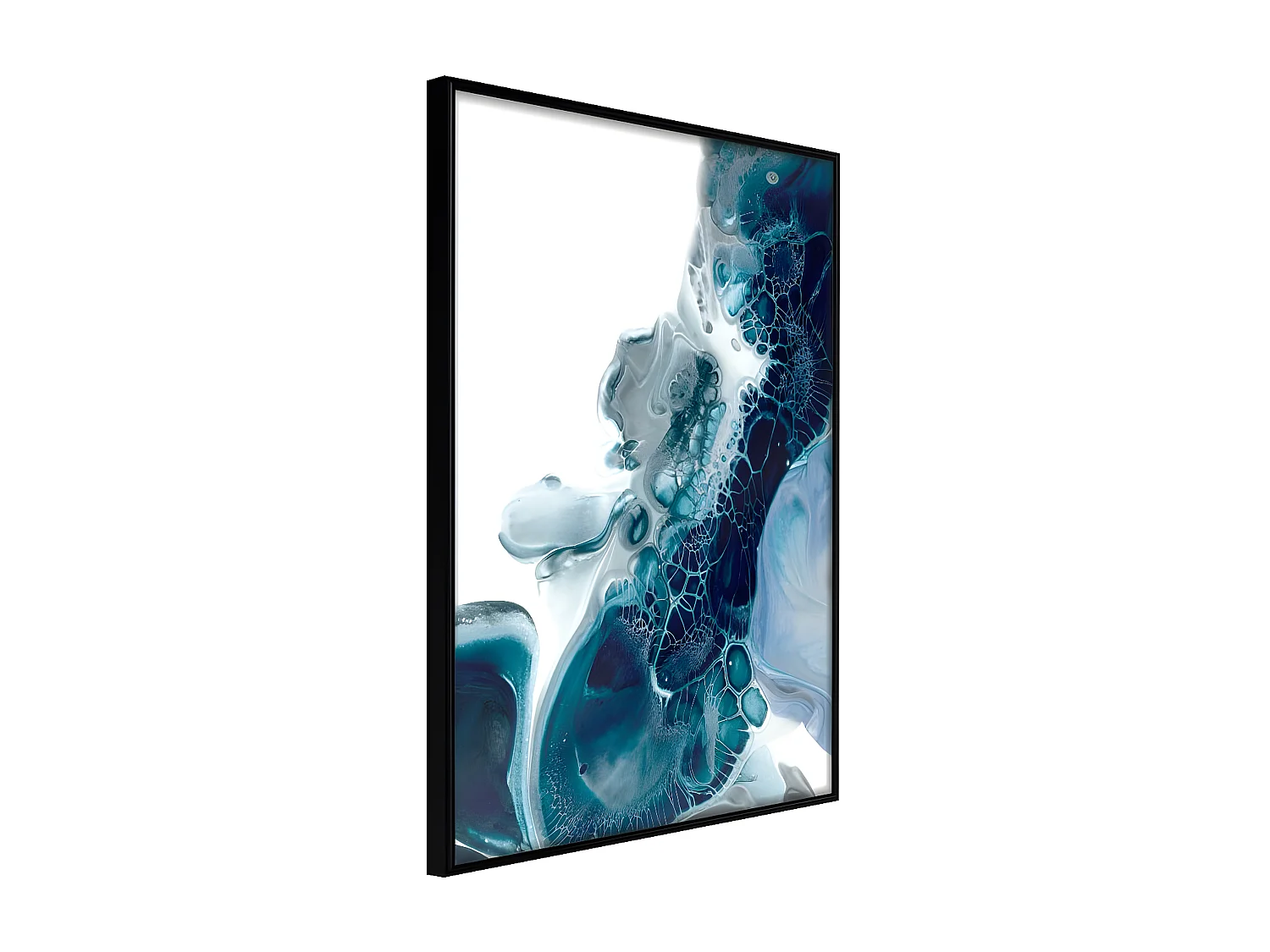 Affiche Murale Encadrée "Acrylic Pouring I" 40 x 60 cm Noir