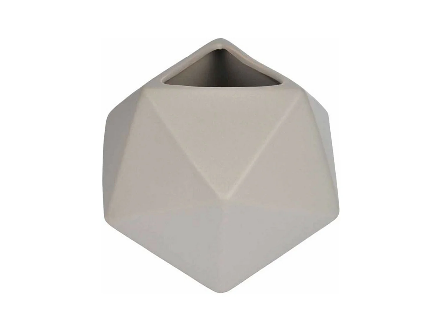 Vase Déco en Céramique "Geometrik" 19cm Taupe