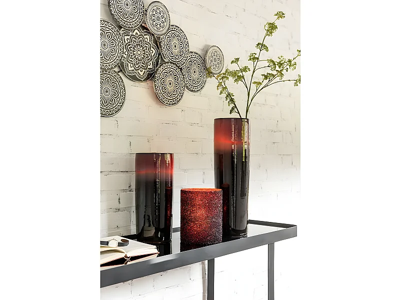 Vaso in ceramica nera 15.5x15.5x35 cm