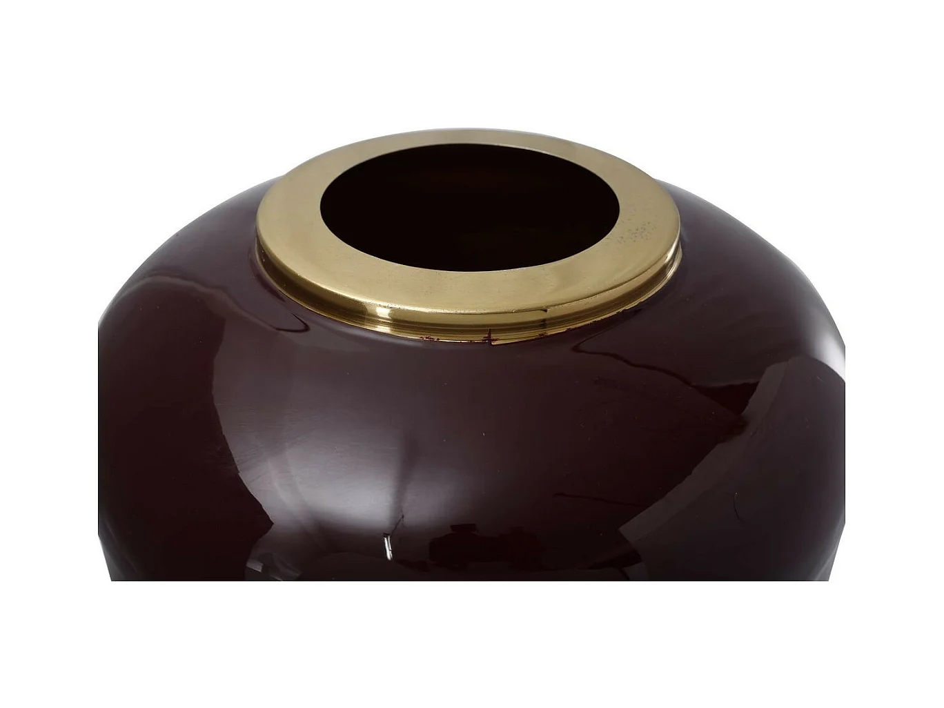 Vase Design "Touna" 81cm Violet & Or