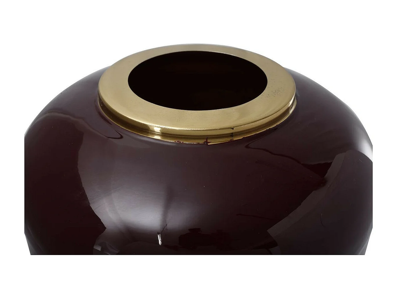 Vase Design "Touna" 81cm Violet & Or