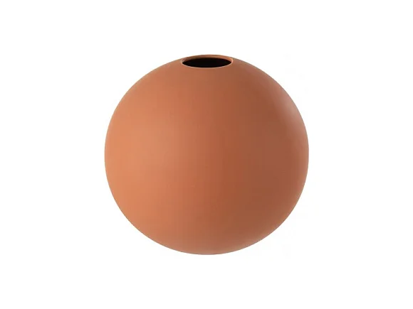 Jarrón de cerámica naranja oxidado de 25x25 cm