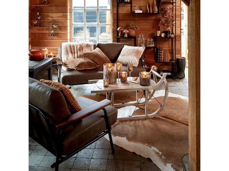 Vase Boule en Grès "Robby" 25cm Rouille