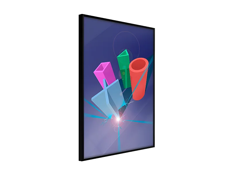 Affiche Murale Encadrée "Let's Play" 30 x 42 cm Noir