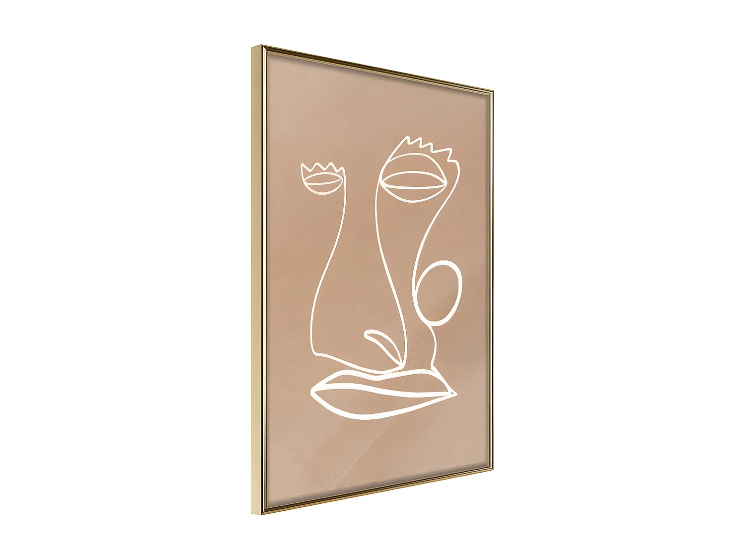 Affiche Murale Encadrée "Face" 21 x 30 cm Or