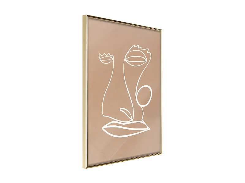 Affiche Murale Encadrée "Face" 21 x 30 cm Or