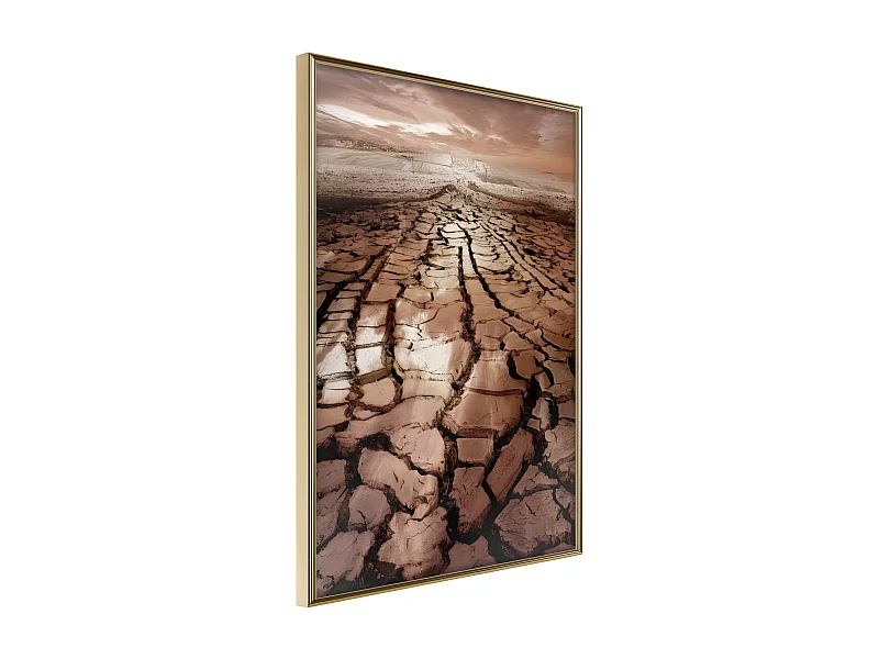 Affiche Murale Encadrée "Prayer for Rain" 40 x 60 cm Or