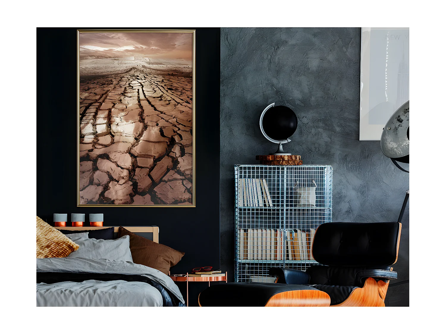 Affiche Murale Encadrée "Prayer for Rain" 40 x 60 cm Or