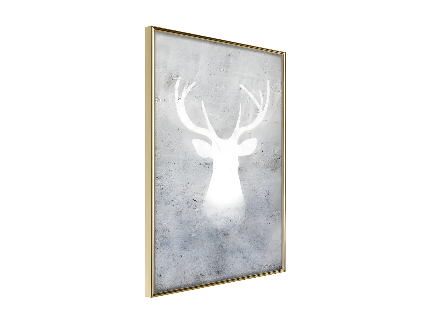 Affiche Murale Encadrée "White Shadow" 21 x 30 cm Or