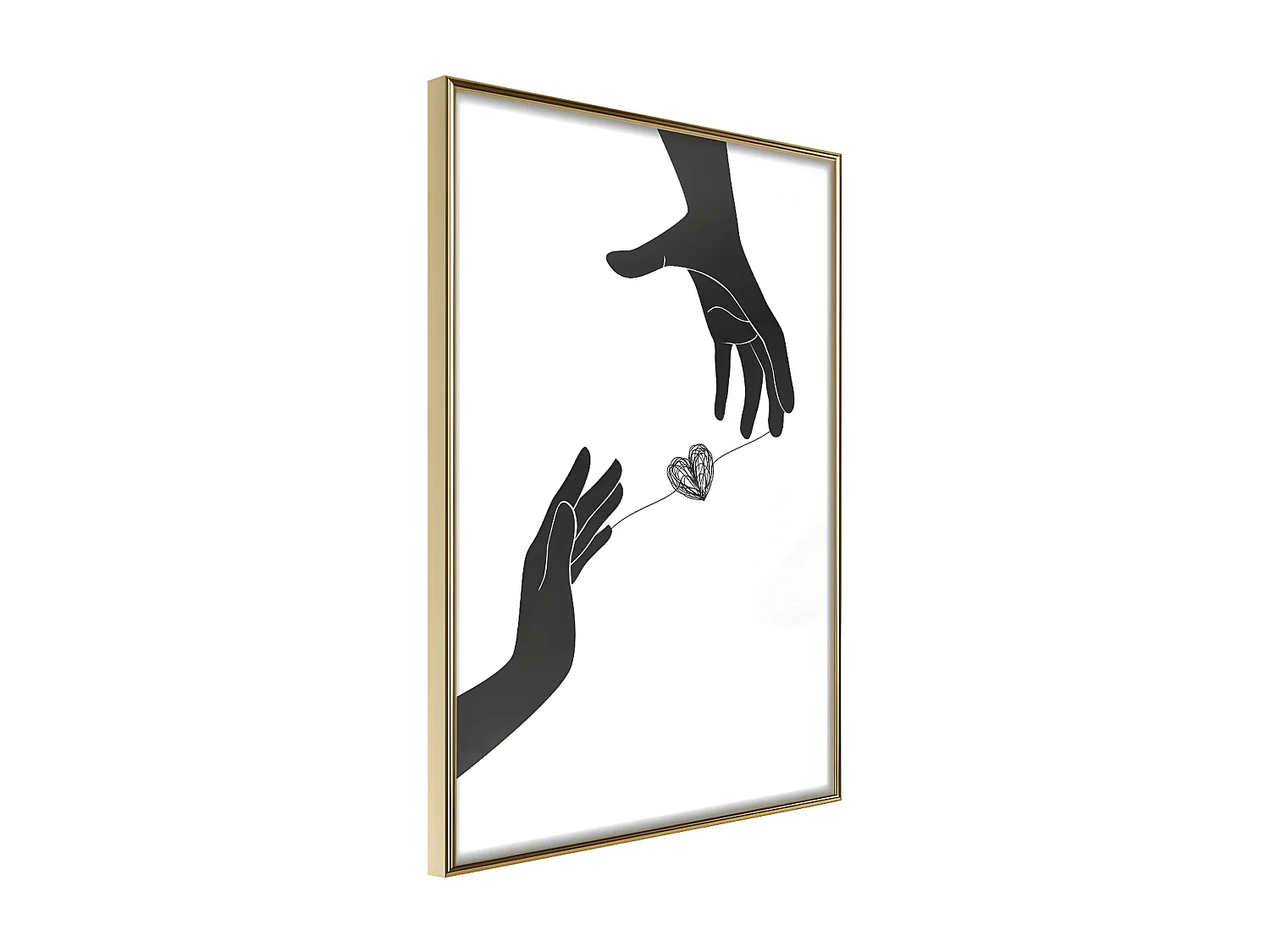 Affiche Murale Encadrée "Instant Connection" 30 x 42 cm Or