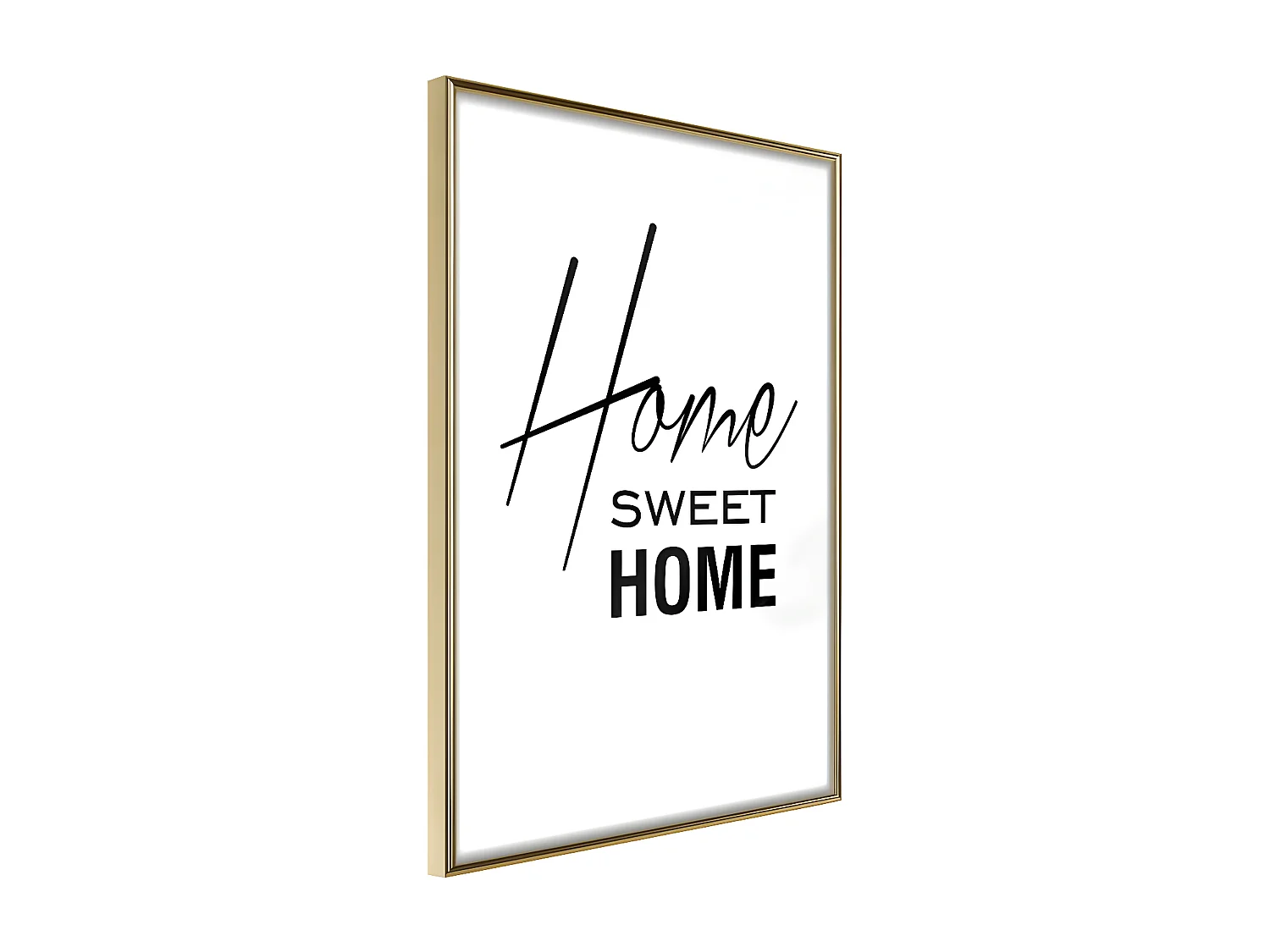 Affiche Murale Encadrée "Home I" 21 x 30 cm Or