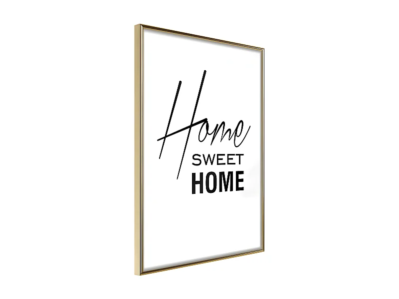 Affiche Murale Encadrée "Home I" 21 x 30 cm Or