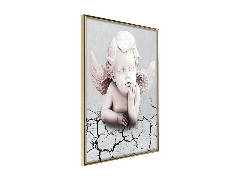 Affiche Murale Encadrée "Cherub" 30 x 42 cm Or